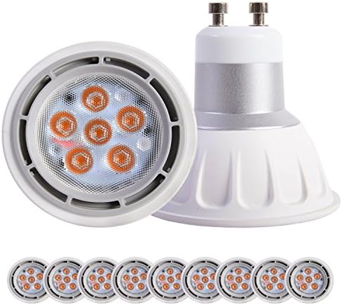 SinceLight LED 6W ( Non Dimmable )100-240V MR16 Cup Bulb SpotLight With GU10 Base (9-Pack), 50W Equivalent, 540lm, 3000K Warm White, 38 Degree Beam Angle, Spotlight For Recessed DownLight