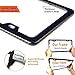 Aootf Carbon Fiber License Plate Frame- Anti Theft Car Tag Holder, 2 Pack Black Aluminum Bracket for Front Bumper and Rear, with Stainless Steel Mount Hardware Kit- Locking Security Screws Bolts, Caps