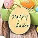 Boao Easter Egg Wood Slices Craft Hanging Egg Decorations for DIY Home Decor (16 Pieces)