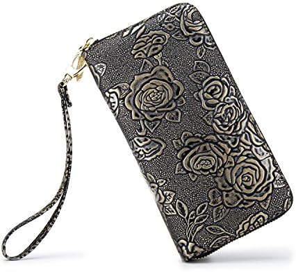 Women wallet Purse Credit Card Clutch Zip Around Phone Clutch Large Travel Purse Wristlet Bohemian