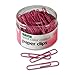 Officemate Breast Cancer Awareness PVC Free Giant Color Coated Paper Clips, 80per Tub, Pink (08908)