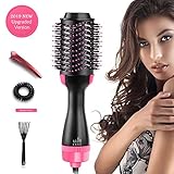 Hot Hair Brush Dryer, Hot Air Brush for Women, One Step Hair Dryer by RONY, Dry & Straighten & Curl 3 in 1 Hot Hair Dryer Brush, Negative Ion Hair Dryer Brush with Straightening and Curly Hair Comb