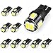 JDM ASTAR 10pcs Super Bright 194 168 175 2825 W5W 158 161 T10 5630 SMD LED Bulbs, Xenon White (Only used for interior light)