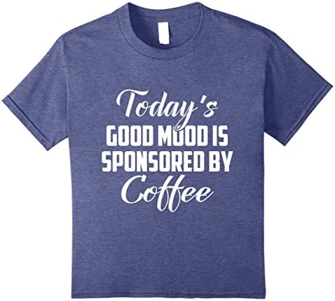 Kids Funny Womens T Shirts About Coffee - Sponsored By Coffee 12 Heather Blue