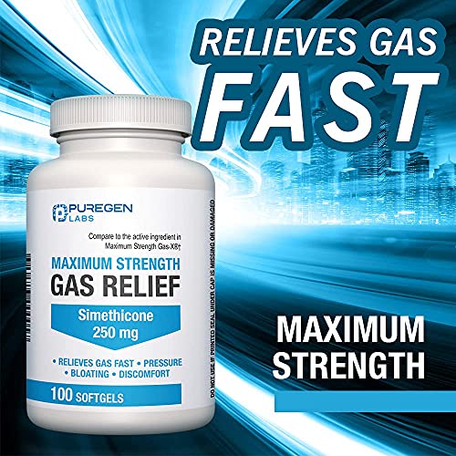 Maximum Strength Gas Relief Softgels with Simethicone 250 mg Relieve