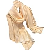 Samiwey Long Silk Feeling Satin Scarf Smooth Lightweight Sunscreen Satin Shawls Wrap Headscarf for Women