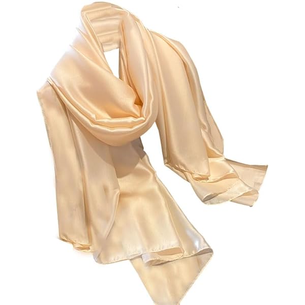 Lina & Lily Women's Silky Satin Scarf Shawl Wrap for Wedding
