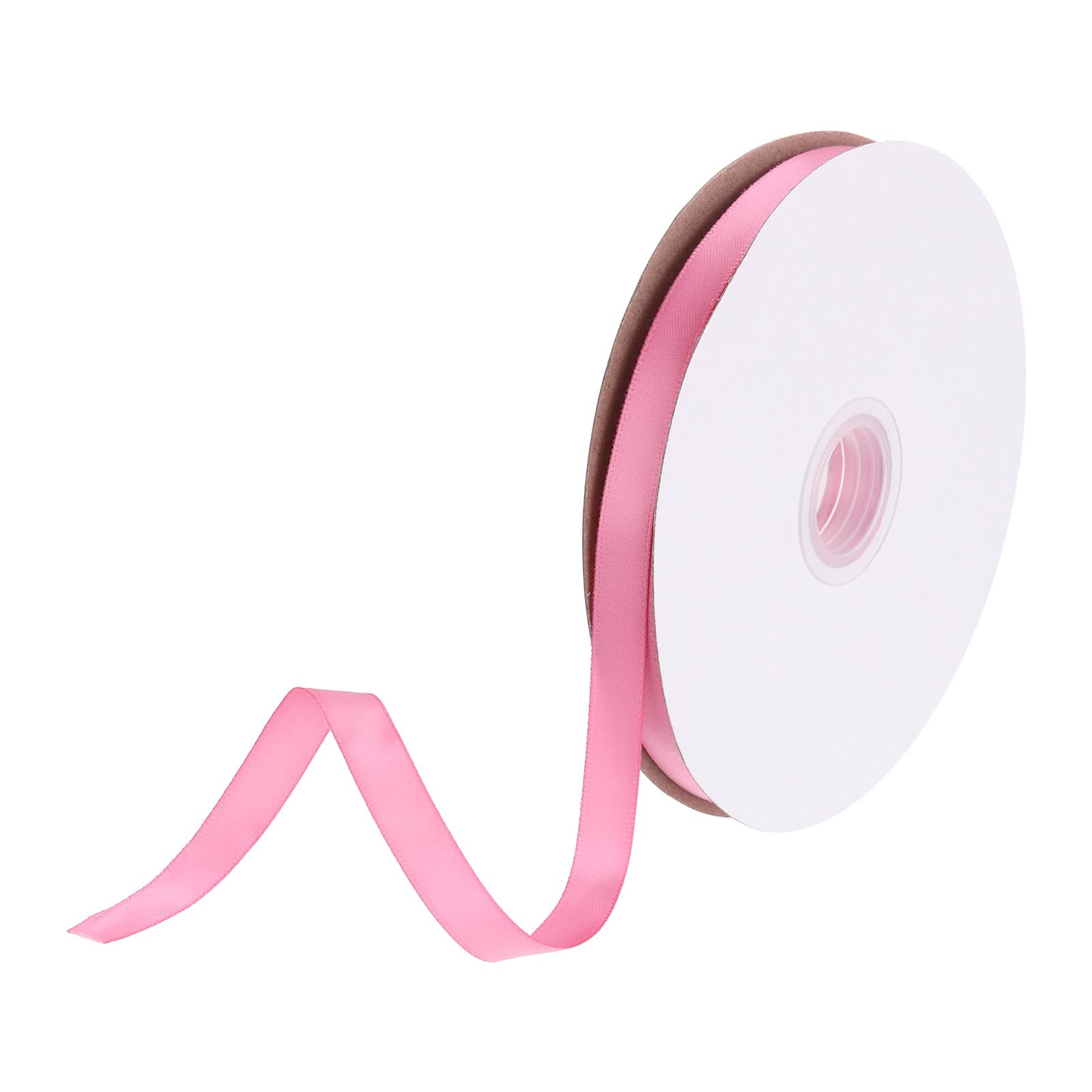 DMiotech 10mm Satin Ribbon 46m/150ft Thin Double Face Fabric Grosgrain Ribbon for Gift Wrapping Floral Hair Flower Bouquet, Pink