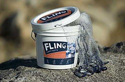 Fishing Cast Net, Catch Bait Fish, Saltwater & Freshwater, Strong Nylon Mesh, Heavy Duty Lead Weights, Throw Net, Monofilament