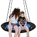 SUPER DEAL 40" Waterproof Saucer Tree Swing Set - 360 Rotate&deg; - Attaches to Trees or Existing Swing Sets - Adjustable Hanging Ropes - for Kids, Adults and Teens, 3 Colors (Bright Blue) primary