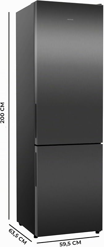 Bolero CoolMarket Combi 356i Dark D Combi Frigorífico 356L. 200cm de altura, 59,5 cm de largura, Classe E, Tecnologia Multi Airflow, FreshnessFlex e HumidityFlex HUB