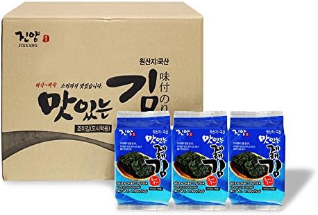 JINYANGFOOD Korean Premium Seasoned Seaweed, Long Lasting Tasty and Krispy Snack, 5 Gram, Pack of 72
