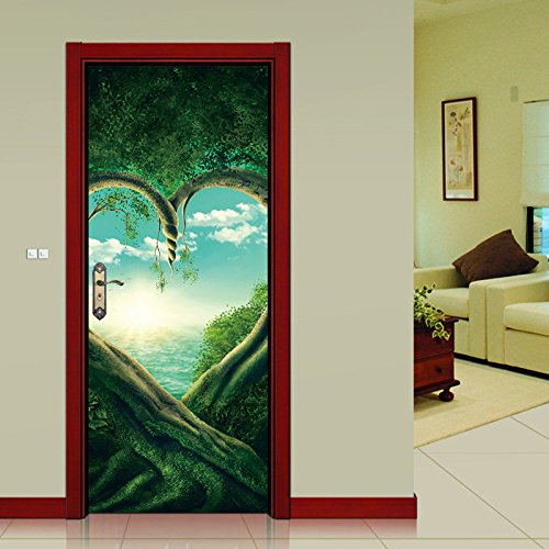 Amaonm set of 2 38.5x200cm/15.1x78.7inch removable 3d false door …