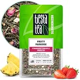 Tiesta Tea - Fruity Paradise, Strawberry Pineapple Green Tea, Premium Loose Leaf Blend, Tropical Fruit Flavor, Medium Caffeine, Hot or Iced, 20-25 Cups, 1.6oz Resealable Pouch