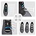 LONLAM [Upgrade] No Tie Shoelaces (Round Stretch Strings) Silicone Elastic Bungee Rubber Laceless Lazy Tieless Shoe Laces for Adults Kids Toddlers, Sneakers Athletic Running Boot Dress Shoes (White)