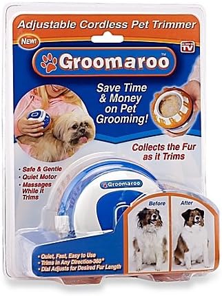 Groomaroo Adjustable Pet Trimmer | Easily Adjusts to Length of Fur - Plastic Construction