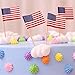 Efivs Arts 100 Pcs 4th of July American Toothpick Flag Toppers Cake Decorations Independence Day Patriotic Cupcake Toppers Picks for Army Graduation Party Supplies