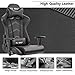 Furmax High-Back Gaming Office Chair Ergonomic Racing Style Adjustable Height Executive Computer Chair,PU Leather Swivel Desk Chair with Backrest and Lumbar Support (Carbon Black)