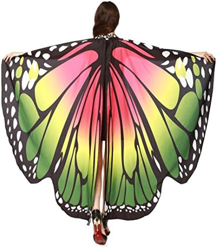 WOCACHI Women Shawl Women Butterfly Wings Shawl Scarves Ladies Costume Accessory