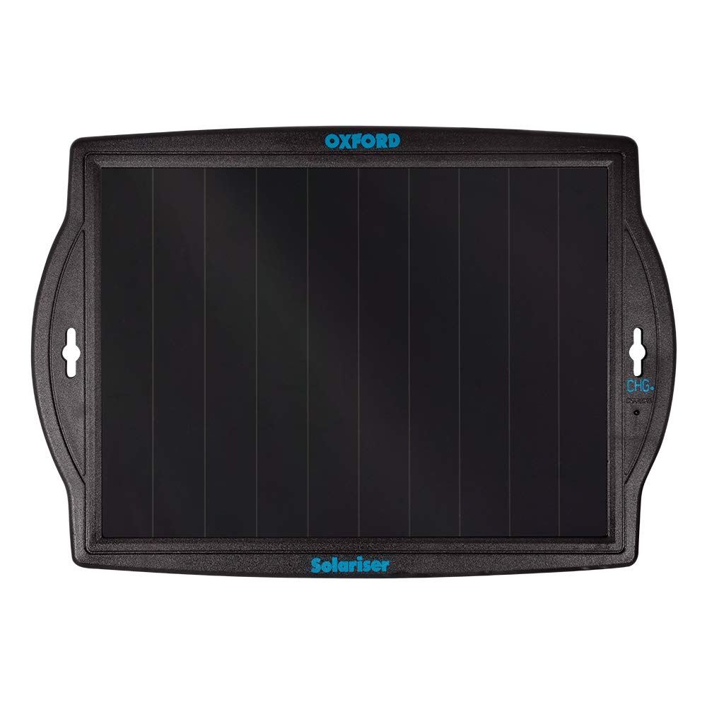 Oxford products OF949 Solariser. Solar battery charger for maintaining 12Volt Automotive batteries. Motorcycles - Quads - Jet Ski - Motor Bikes, Black,M