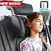 TEEPIRE Creacolyfe Car Seat Headrest Pillow, Headrest for car, Head Neck Support Detachable,Premium seat held Pillow, 180 Degree Adjustable Both Sides Travel Sleeping Cushion for Kids Adults (Black)