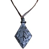 Hand Forged Iron Love Rune Pendant Viking Runic Amulet Nordic Pendant Talisman Necklace Norse Runes Jewelry