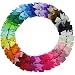 QingHan 40Pcs 3'' Grosgrain Ribbon Pinwheel Boutique Hair Bows Clips For Baby Girls Teens Toddlers Kids Children primary