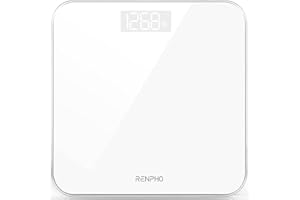 RENPHO Scale for Body Weight, Mechanical Bathroom Weighing Scale, Highly Accurate & Measures Weight up to 400 lb/180kg, Batteries Included, White-Core 1S