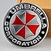 HINSCR Umbrella Corporation Car Badge Decal Umbrella 3D Aluminum Alloy Circle Emblem Sticker for Car Motorcycle (Style B-1 pcs)