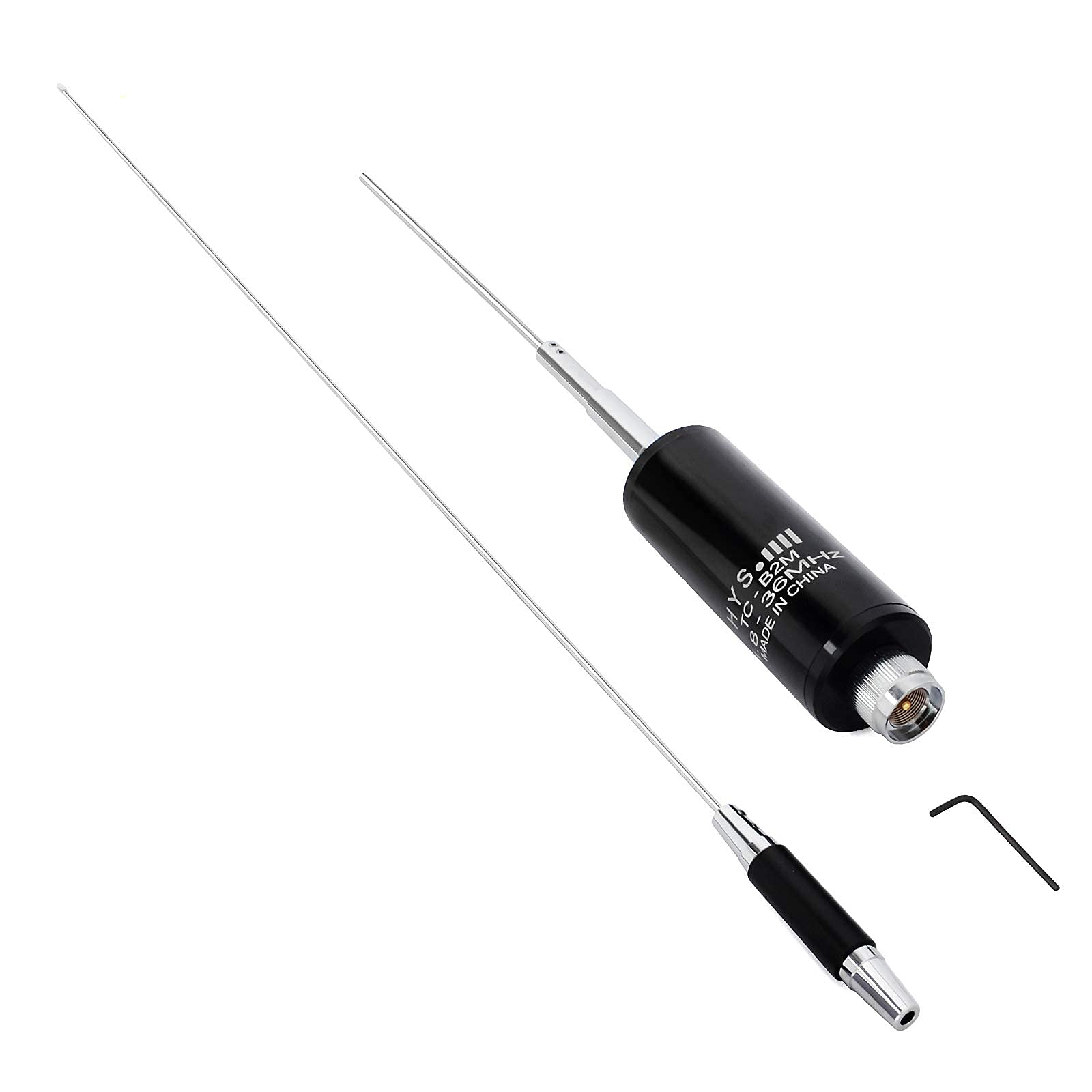 HYS 1.8-36MHz CB Mobile Antenna Stainless Steel Whip Aerial for 11 Meter Mobile Radio
