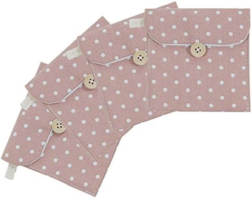 Women's Linen Sanitary Napkins Organizer Pouch Holder Case 4 Bundle