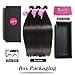 ISEE Hair 8A Brazilian Virgin Straight Human Hair Bundles 3 Bundles 100% Unprocessed Human Hair Weave Extensions Natural Color Can Be Dyed and Bleached 12 14 16inches