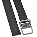 Ayliss Men's Soft Nylon Canvas Belt Double D-Rings Zinc Alloy Buckle Waistbelt (Black)