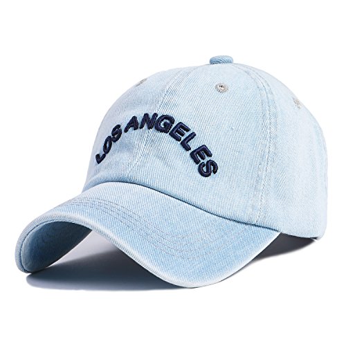 light blue la cap