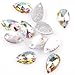 Waterdrop Clear AB Sew-on Faceted Resin Embellishment Beads Buttons Applique,150