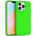 FELONY CASE - iPhone 14 Pro Max Case - Neon Green Silicone Phone Cover | Liquid Silicone with Anti-Scratch Microfiber Lining, 360° Shockproof Protective Case for Apple iPhone 14 Pro Max