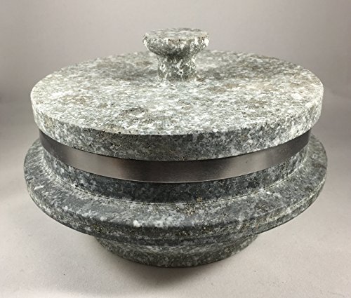 HeavyDuty Granite Korean "Dolsot" Stone Bowl w/ Lid (15cm