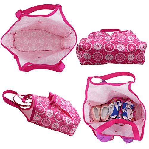 DC-BEAUTIFUL 3 Pack Baby Doll Accessories Set with Handbag and Front/Back Carrier Backpack and Sleeping Bag, Fits 14 to 18＂Dolls - Thumbnail 5