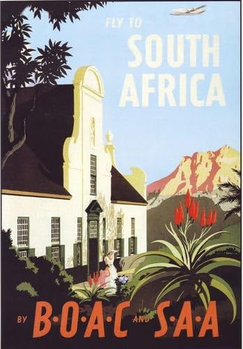 1950's British Overseas Airways BOAC Flights to South Africa Poster A3 Reprint