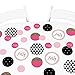 Chic 40th Birthday - Pink, Black and Gold - Birthday Party Giant Circle Confetti - Birthday Party Decorations - Large Confetti 27 Count