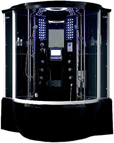 Mayabath 202 Florence Computerized Steam Shower Massage Bathtub44; Black