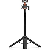 VRIG AC-40 Action Camera Selfie Stick Tripod with Quick Release Adapter, 360° Ball Head & Cold Shoe Mount, 8 to 21 inches Extendable Tripod for DJI Osmo Action 5 Pro/Action 4/ Action 3/ Osmo 360