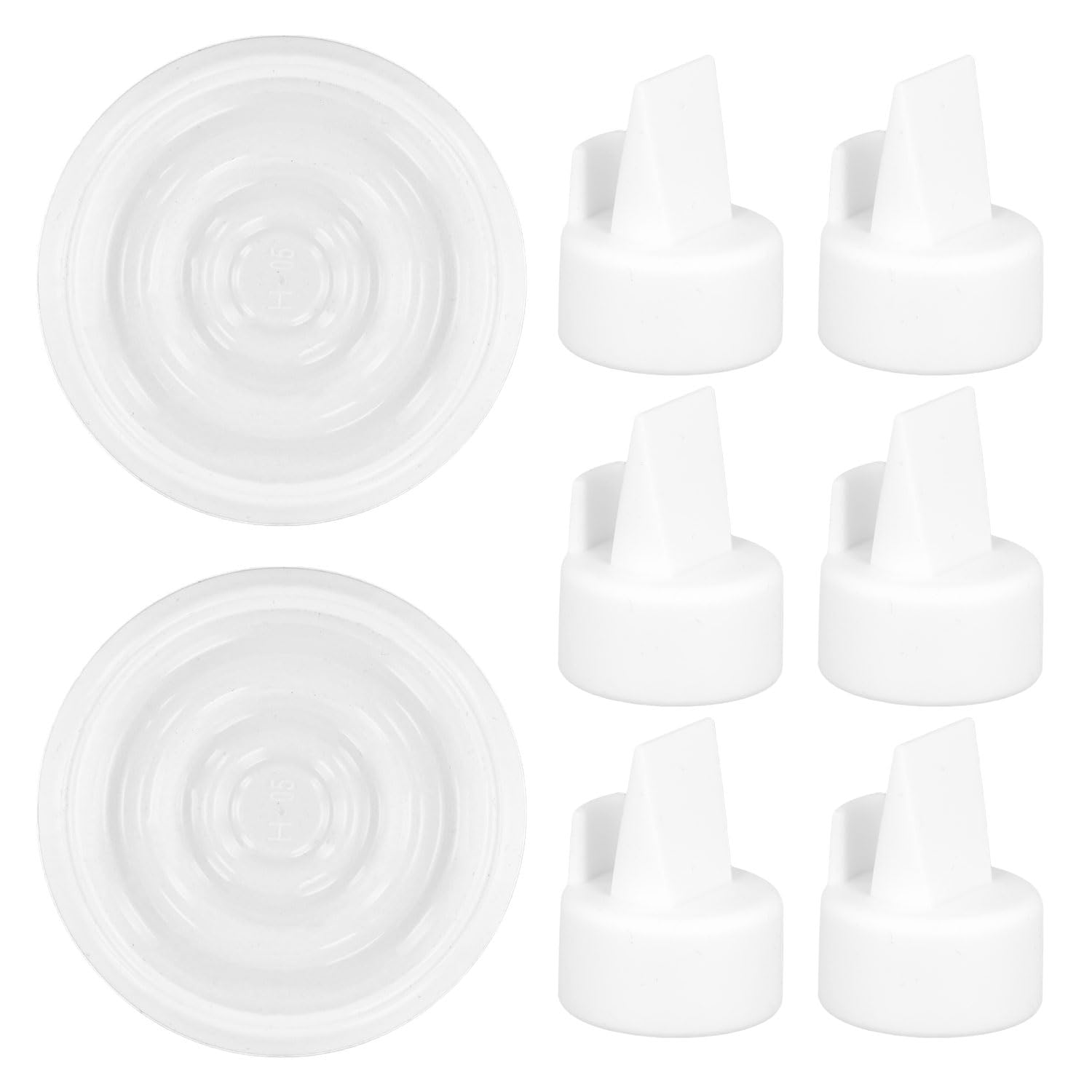 8pcs Replacement Breast Pump Parts for Spectra & Motif, BPA Free 6pcs Duckbill Valves 2pcs Replacement Silicone Membranes Breast Pump Accessories for Spectra S1, S2, 9 Plus