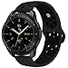 KADES for Samsung Active 2 Watch Band, Galaxy Watch 42mm Band, Galaxy Watch Active Band, 20mm Replacement Strap with Quick Release Pin for Smart Watch (Black Black)