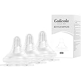 Gulicola Natural Flow Baby Bottle Silicone Nipple Level 1, Slow Flow (S), 1+ Months, 3 Counts (Pack of 1)