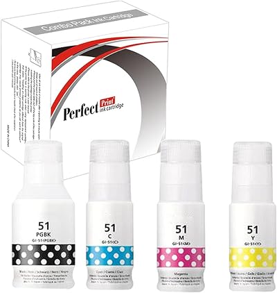 PP PerfectPrint GI-51 Compatible Ink Bottles for Canon Pixma G Series 4-Pack