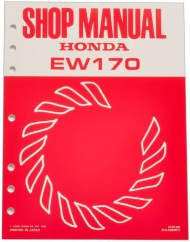 Honda EW170 Generator Service Repair Shop Manual