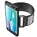Samsung Galaxy S6 Edge Plus Armband, SUPCASE Easy Fitting Sport Running Armband for Galaxy S6 Edge Plus + Case (2015 Release) with Premium Flexible Case Combo (Black)