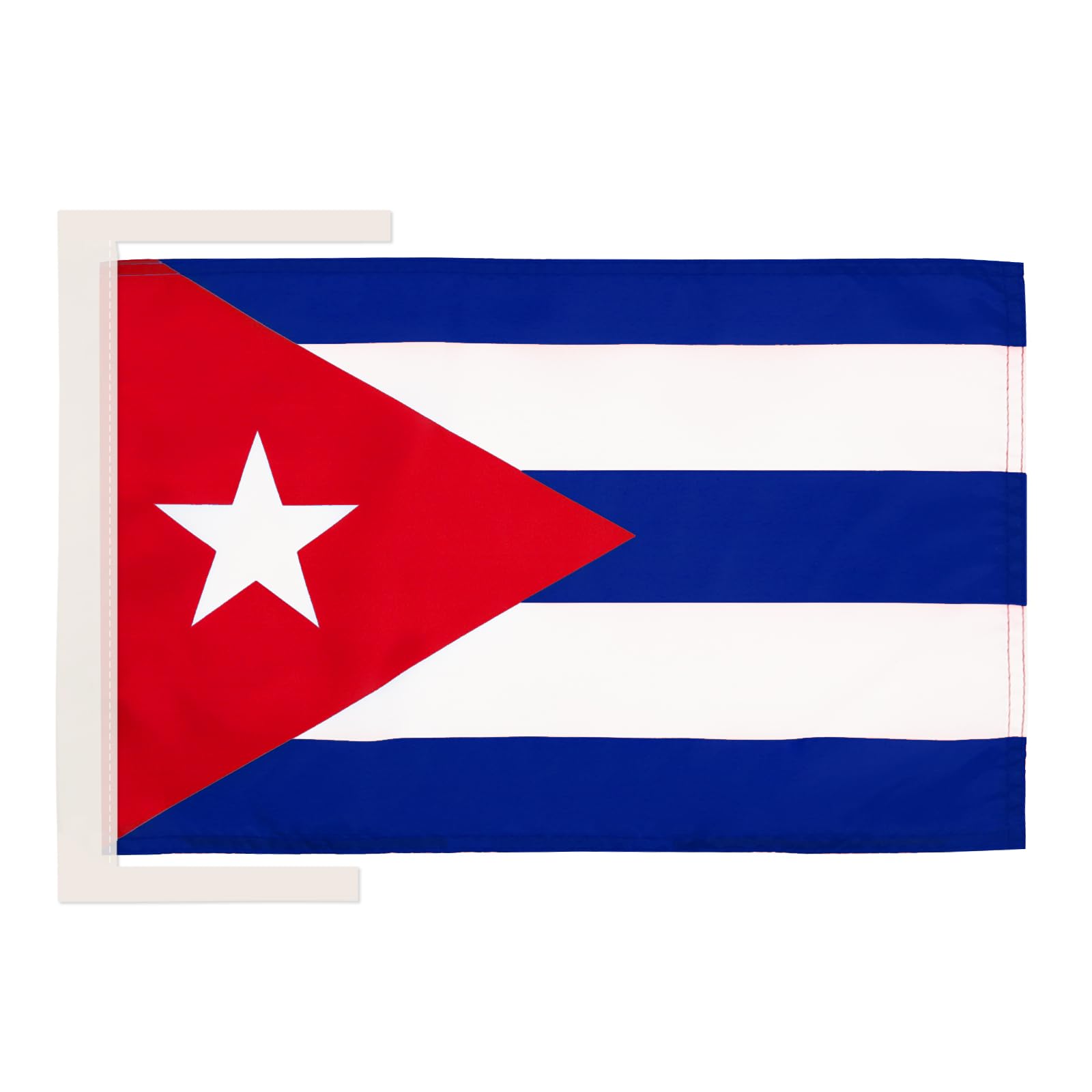 AZ FLAG - Cuba Flag - 18'' x 12'' - 100% Polyester Cuban Small Banner with Two Cords - Fade Resistant - Vivid Colors - 18x12 in - 45x30 Cm — image 1