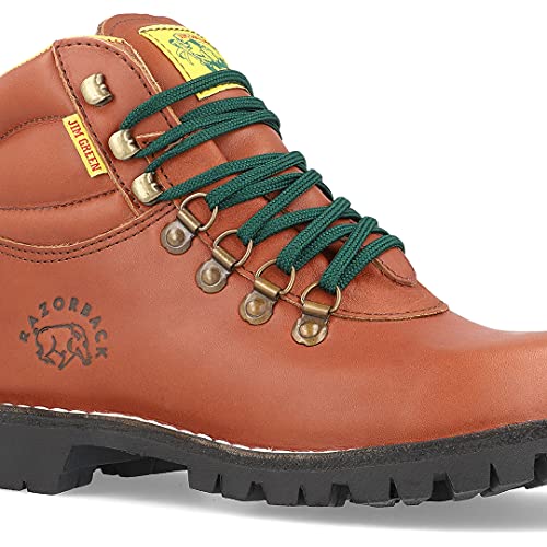 Jim Green Razorback Boots for Men LaceUp Water Resistant Full Grain